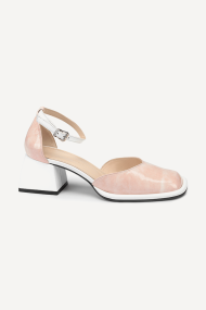 Сандали от кожа и лак със среден ток ADL-8044-23