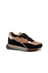 Дамски спортни обувки от естествена кожа и велур ALP-2224