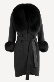 Палто от алпака и яка от лисица CK-9021