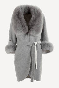 Палто от алпака и яка от лисица CK-9021