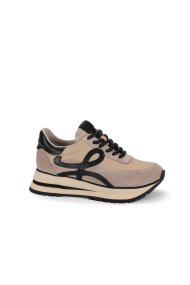 Дамски спортни обувки от естествена кожа и велур CLK-9147