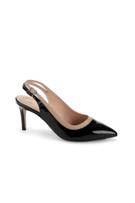 Дамски сандали от естествен лак и кожа DV-265-08