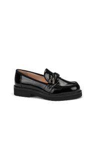 Дамски обувки от естествен лак и велур DV-624-01-1