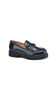 Дамски обувки от естествен лак и велур DV-624-01