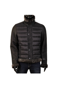 Мъжко яке от естествена кожа и текстил EZ-9304