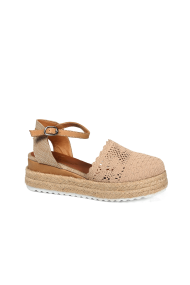 Дамски еспадрили от текстил и естествена кожа GF-E01