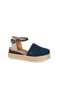 Дамски еспадрили от текстил и естествена кожа GF-E01
