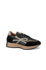 Дамски спортни обувки от естествена кожа и велур ILV-1035