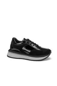 Дамски спортни обувки от естествен велур и лак ILV-3337