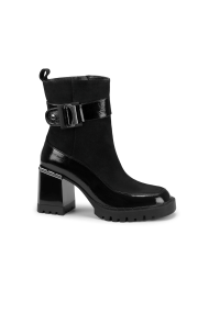 Дамски боти от естествен велур и лак ILV-405