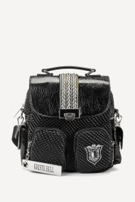 Раница от еко кожа и лак KB-27109-черен