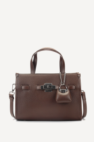 Чанта от еко кожа KB-27144-кафяв