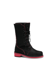 Дамски боти от естествен набук и стреч KM-M-2196