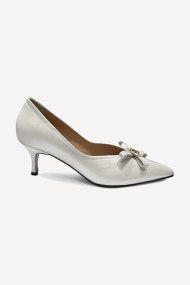 Кожени обувки на нисък ток MGZ-379-842-бял