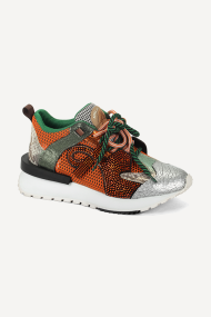 Спортни обувки от кожа и текстил MGZ-85-3750-оранжев