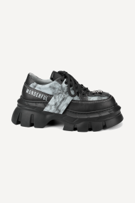 Кожени лоуфъри с ефектна щампа MGZ-90-10011