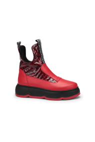 Дамски боти от естествена кожа и лак NFR-210-611