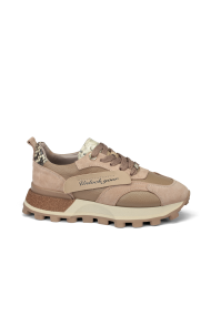 Дамски спортни обувки от естествена кожа и велур NSR-6083