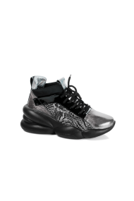 Дамски спортни обувки от естествена кожа и лак PRG-4306