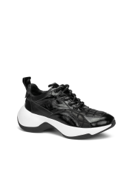 Дамски спортни обувки от естествена кожа и лак SD-9394