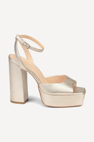 Сандали от кожа с висок ток и платформа SY-26820
