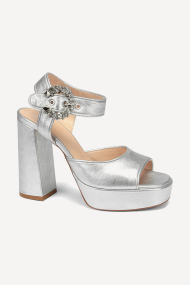 Кожени сандали на висок ток и платформа SY-26912