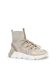 Дамски спортни от естествена кожа и текстил TN-290-11